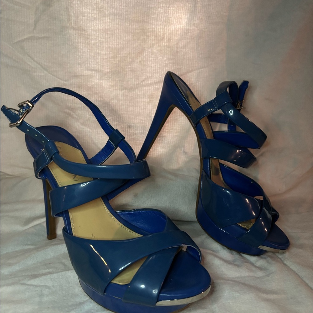 Gianni Bini Blue Patent Leather Stiletto Size 9
